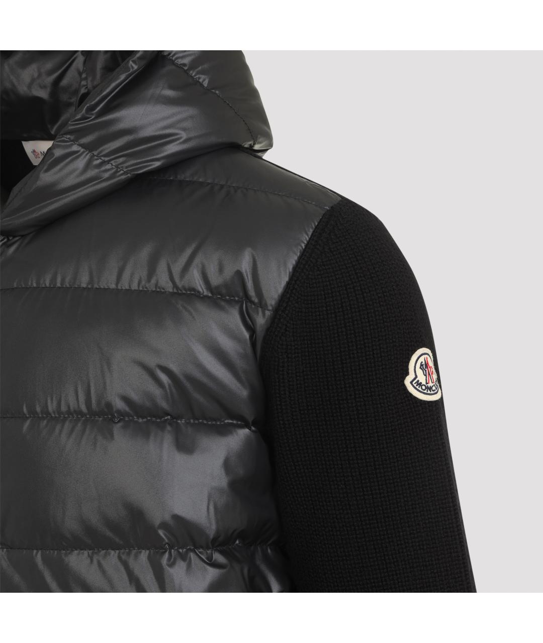 MONCLER Черная полиэстеровая куртка, фото 4