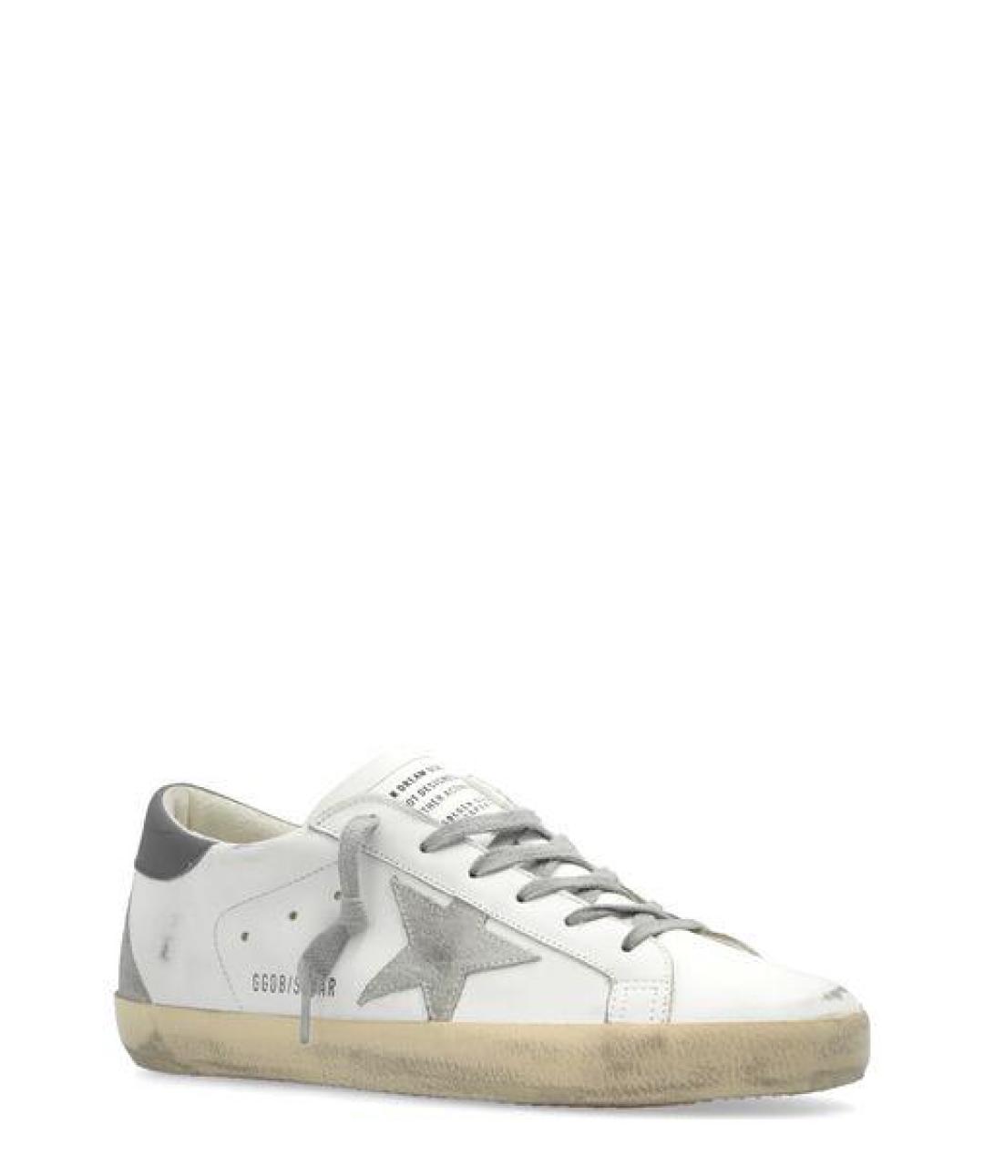 GOLDEN GOOSE Белые кожаные кеды, фото 2