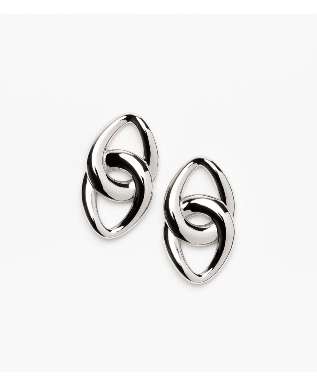 CHANEL Серебряные металлические серьги, фото 4