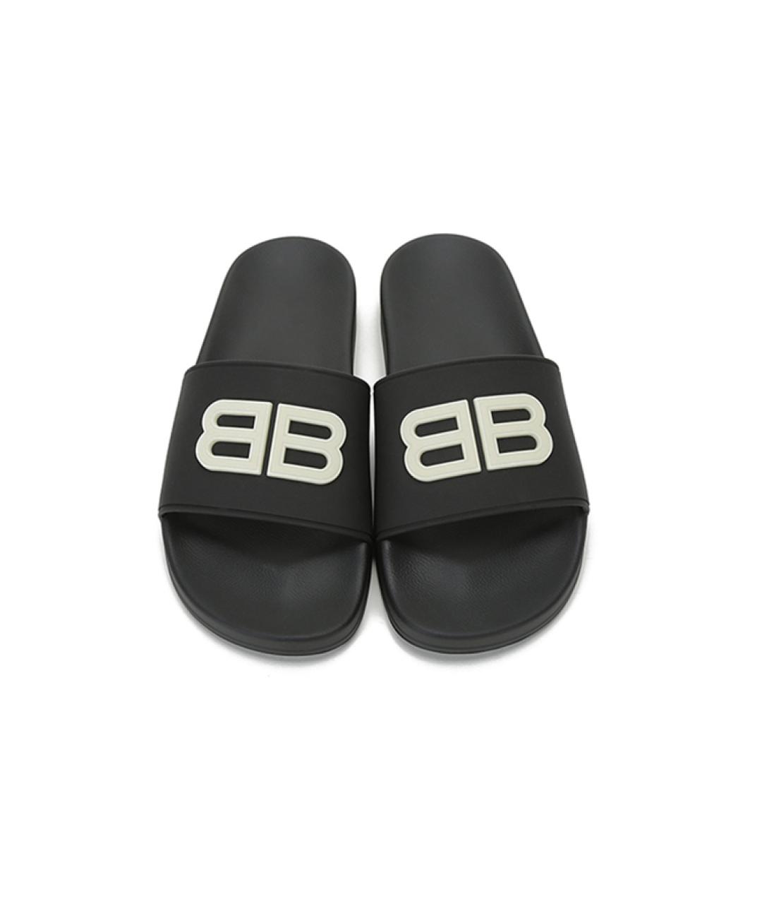 BALENCIAGA Черные шлепанцы, фото 4