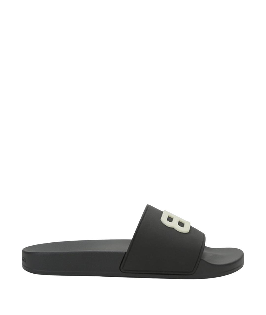 BALENCIAGA Черные шлепанцы, фото 1