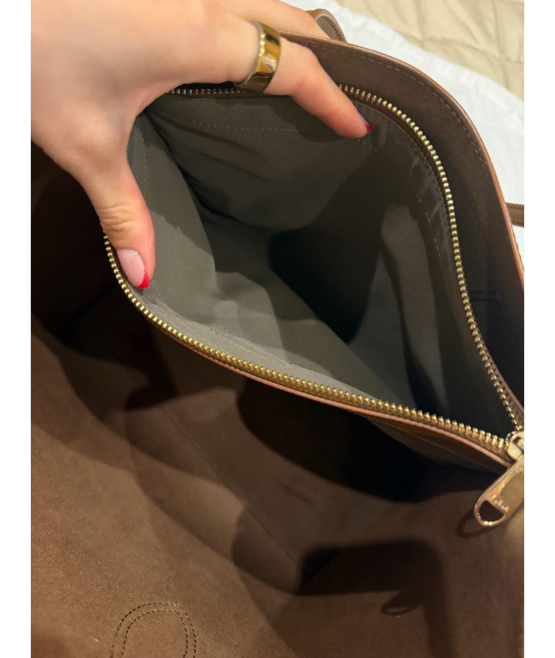 FURLA Коричневая кожаная сумка тоут, фото 6
