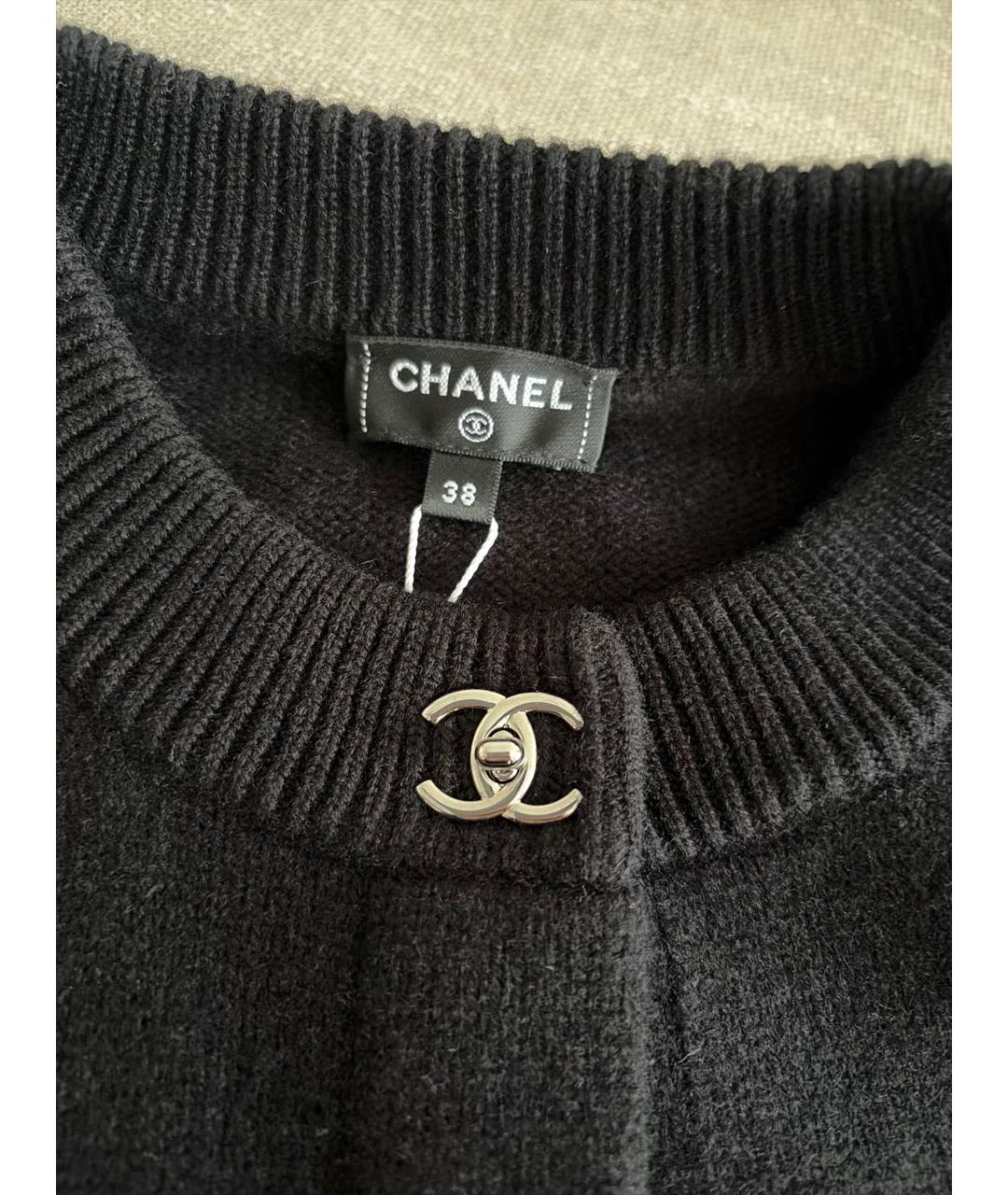 CHANEL Черный кашемировый кардиган, фото 4