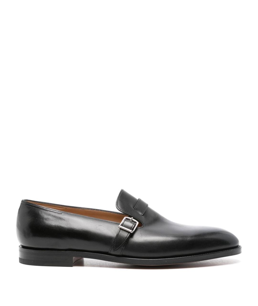 JOHN LOBB Черные кожаные лоферы, фото 1