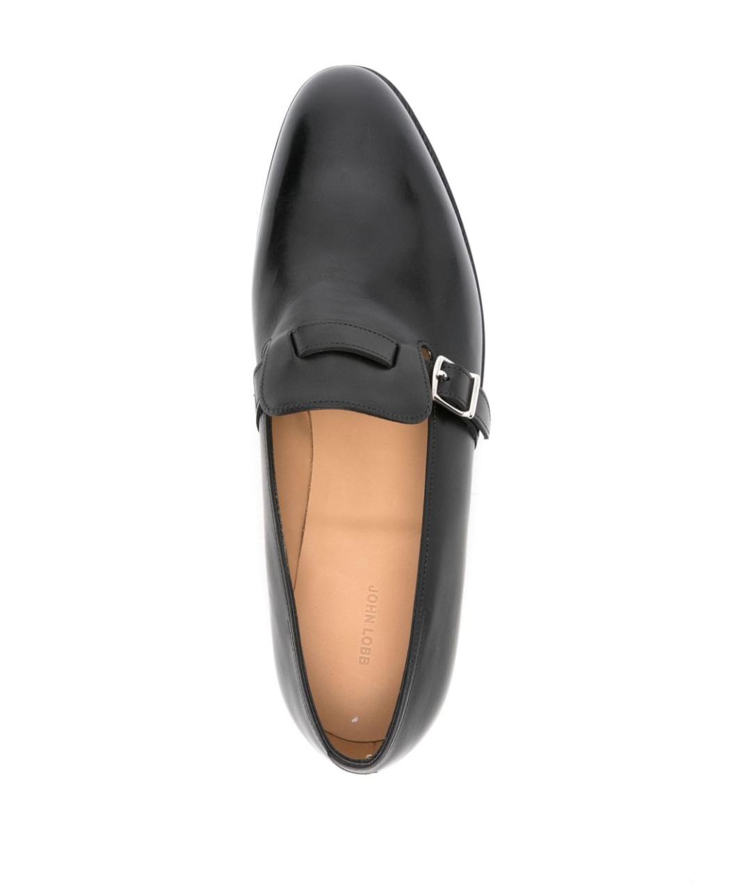 JOHN LOBB Черные кожаные лоферы, фото 4