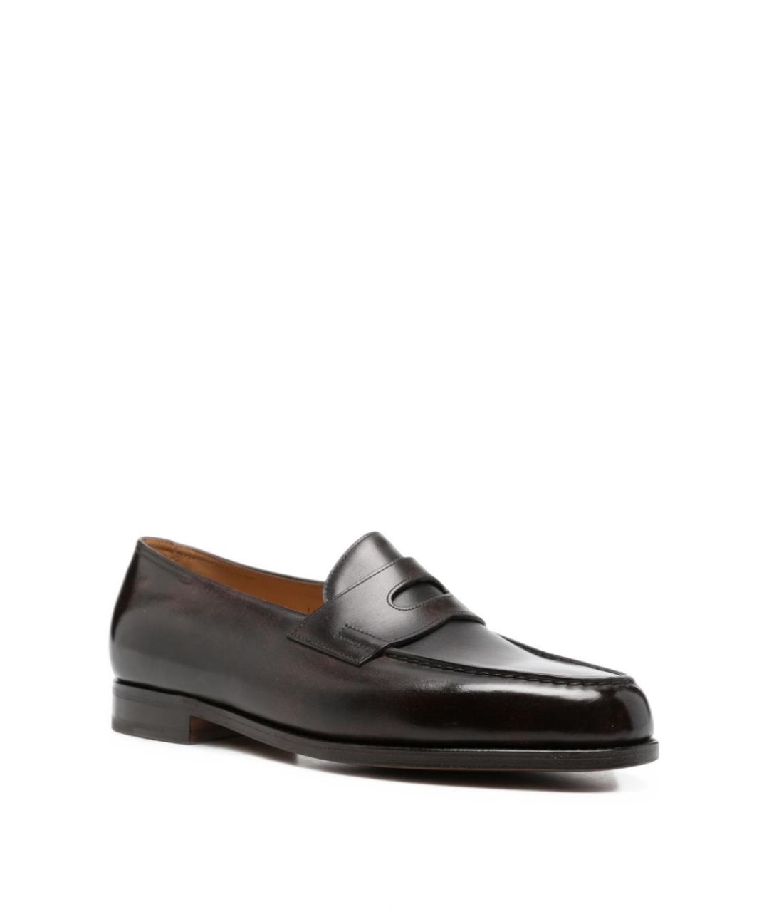 JOHN LOBB Коричневые кожаные лоферы, фото 4