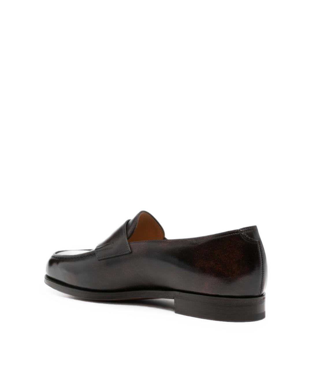 JOHN LOBB Коричневые кожаные лоферы, фото 2