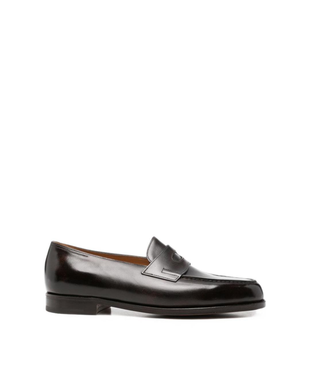 JOHN LOBB Коричневые кожаные лоферы, фото 1