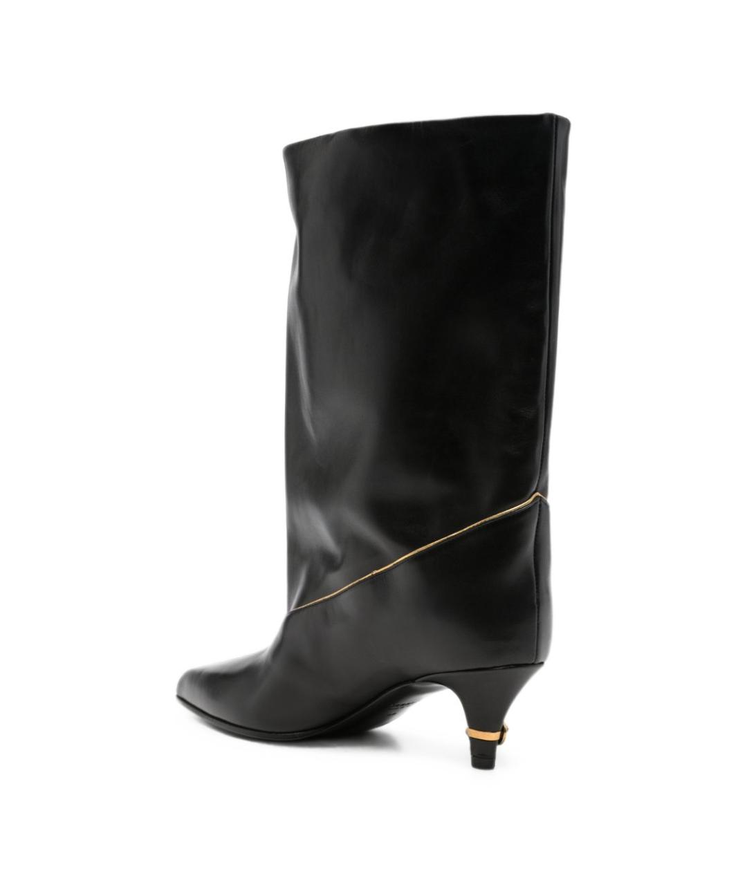 VERSACE Черные кожаные сапоги, фото 2
