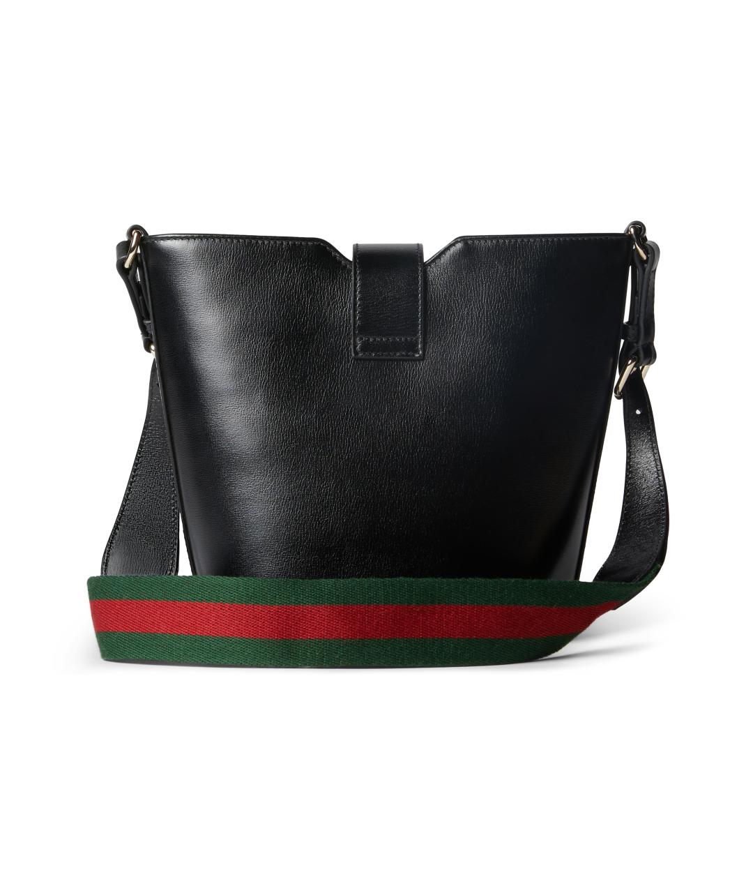 GUCCI Черная кожаная сумка через плечо, фото 4