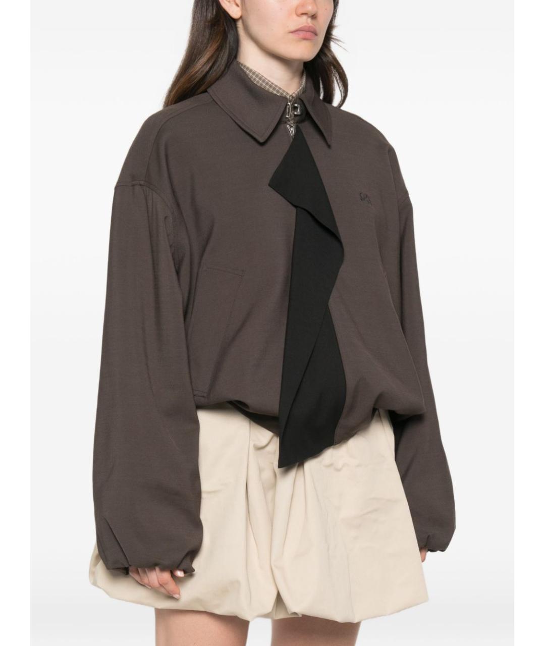 LOEWE Коричневая шерстяная куртка, фото 2