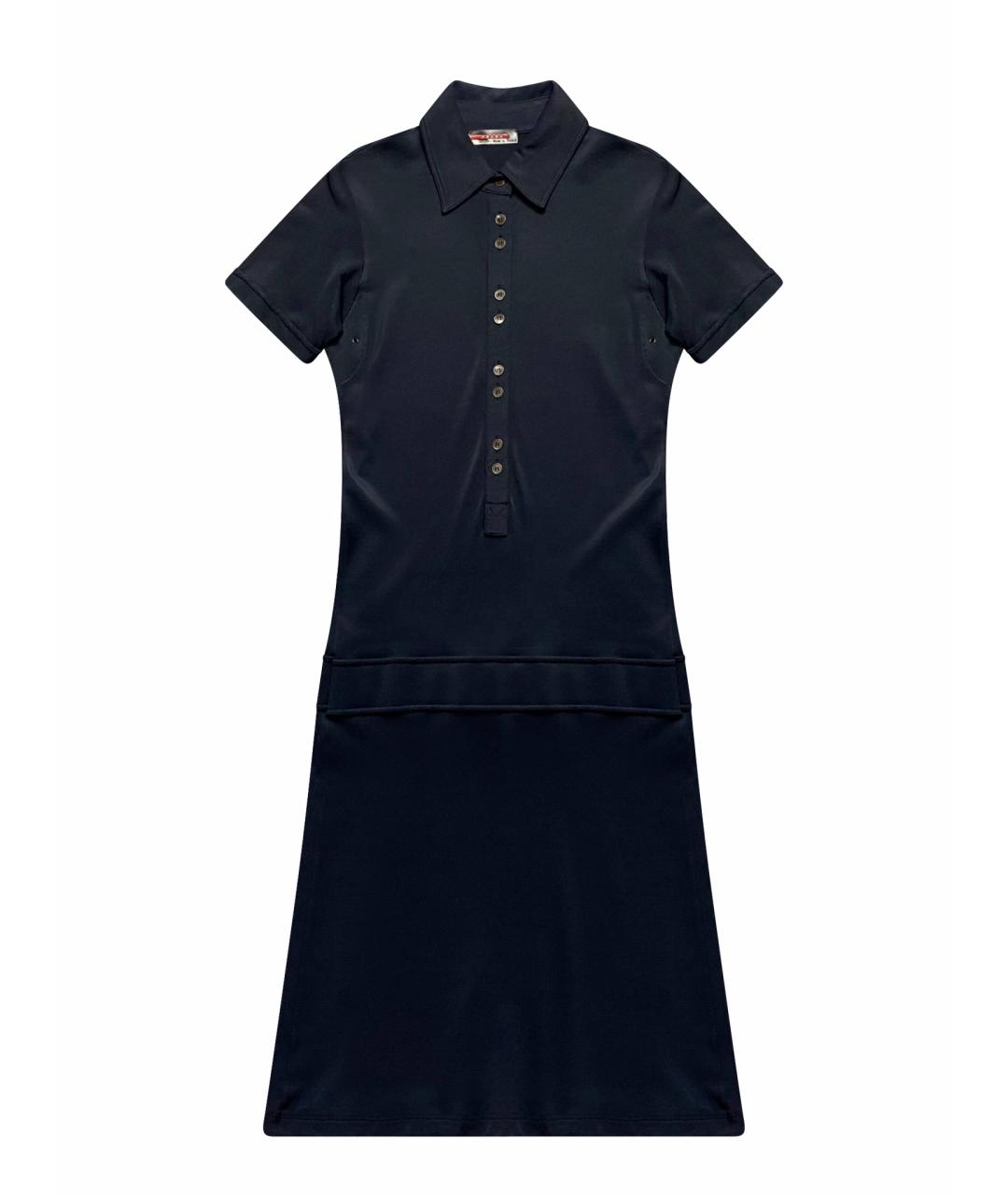 PRADA Черное хлопковое повседневное платье, фото 1