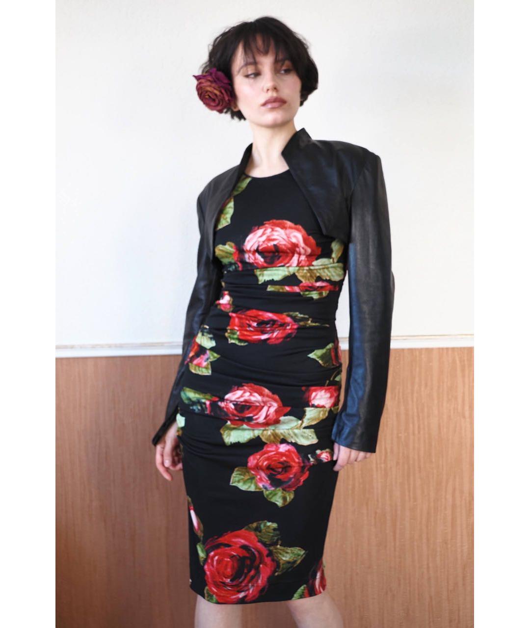 DOLCE&GABBANA Черное вискозное повседневное платье, фото 6