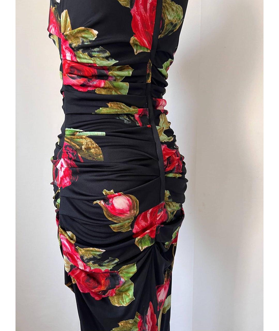 DOLCE&GABBANA Черное вискозное повседневное платье, фото 5