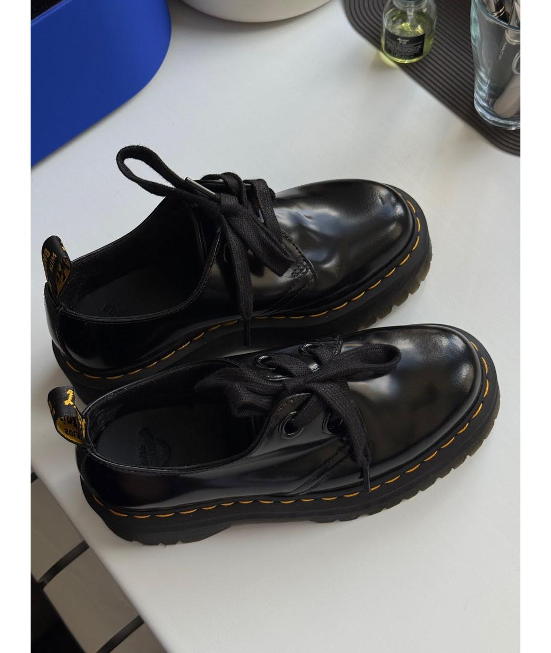 DR. MARTENS Черные кожаные ботинки, фото 7