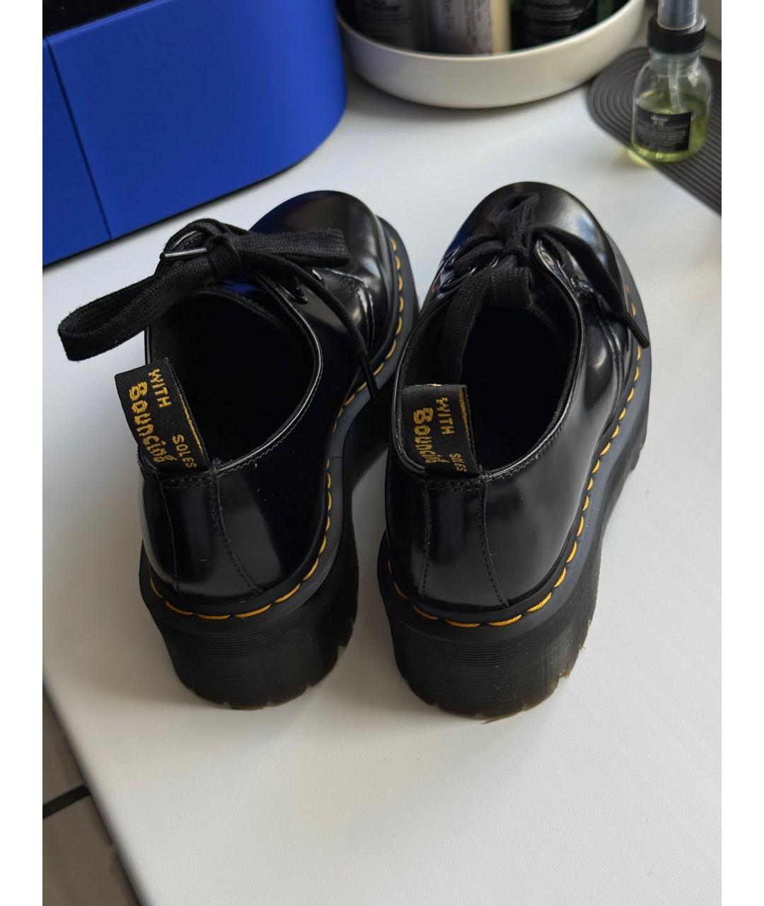 DR. MARTENS Черные кожаные ботинки, фото 4