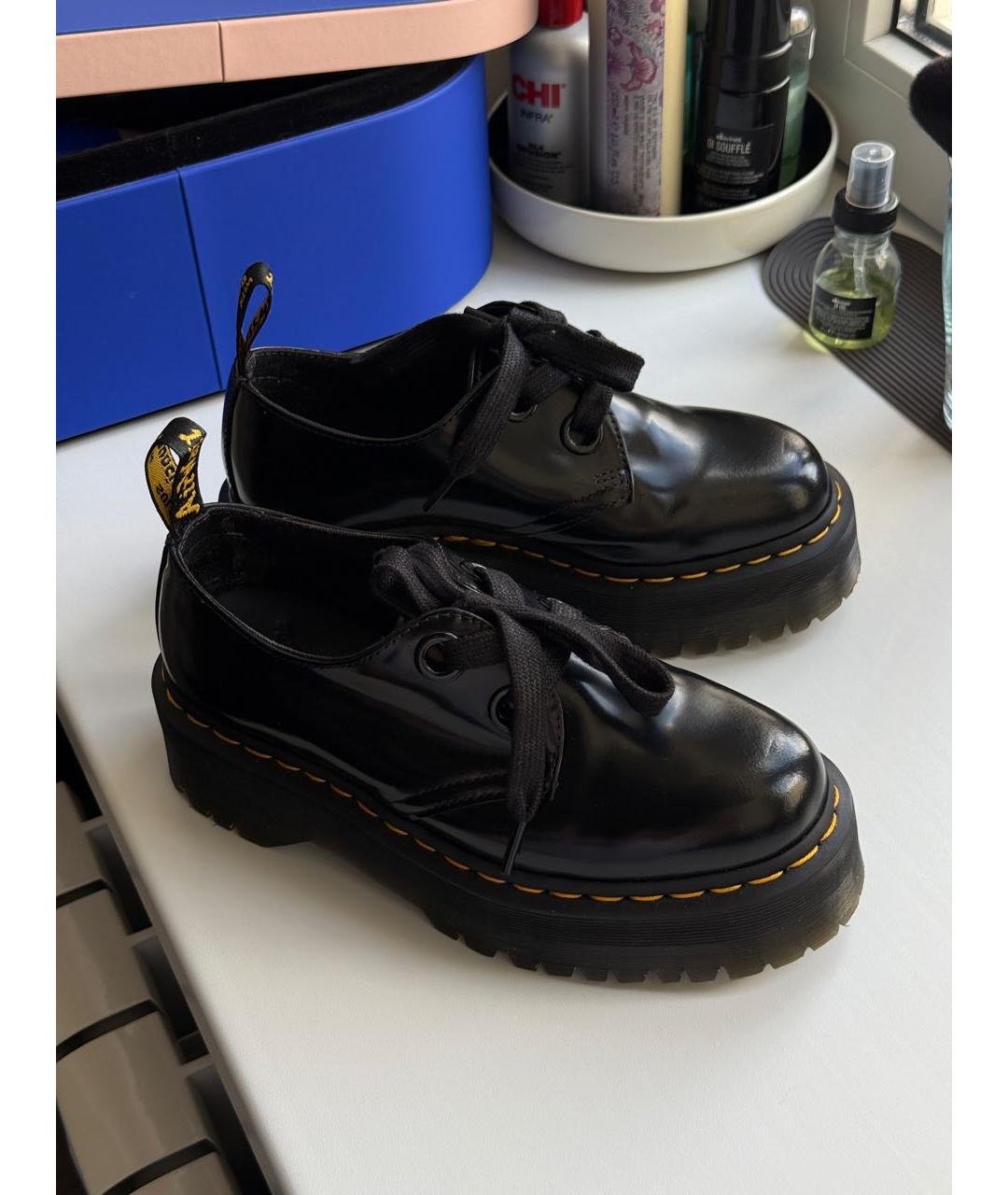 DR. MARTENS Черные кожаные ботинки, фото 2