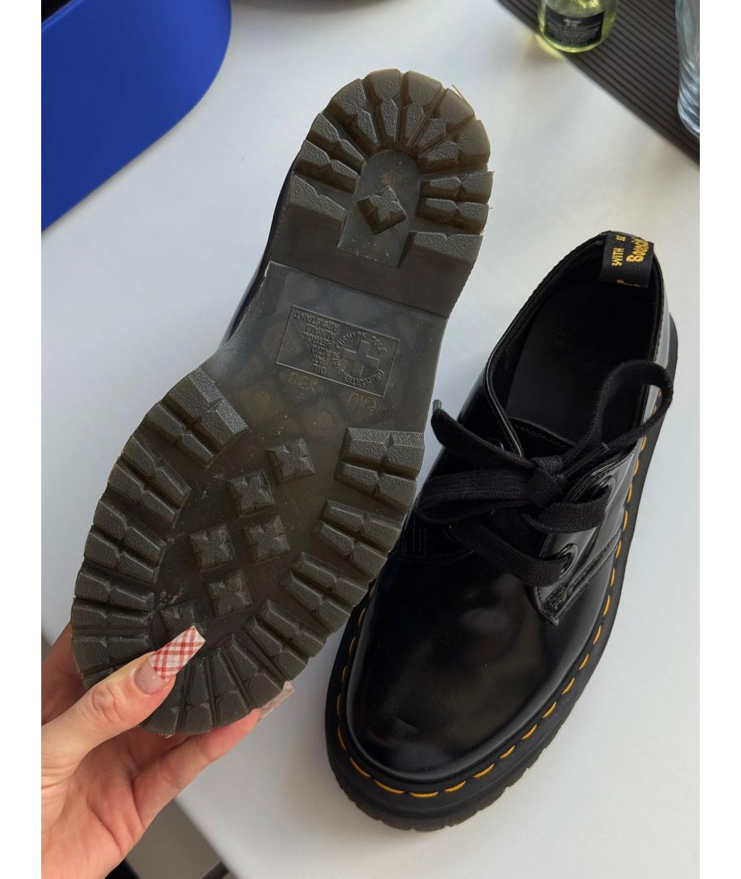 DR. MARTENS Черные кожаные ботинки, фото 6