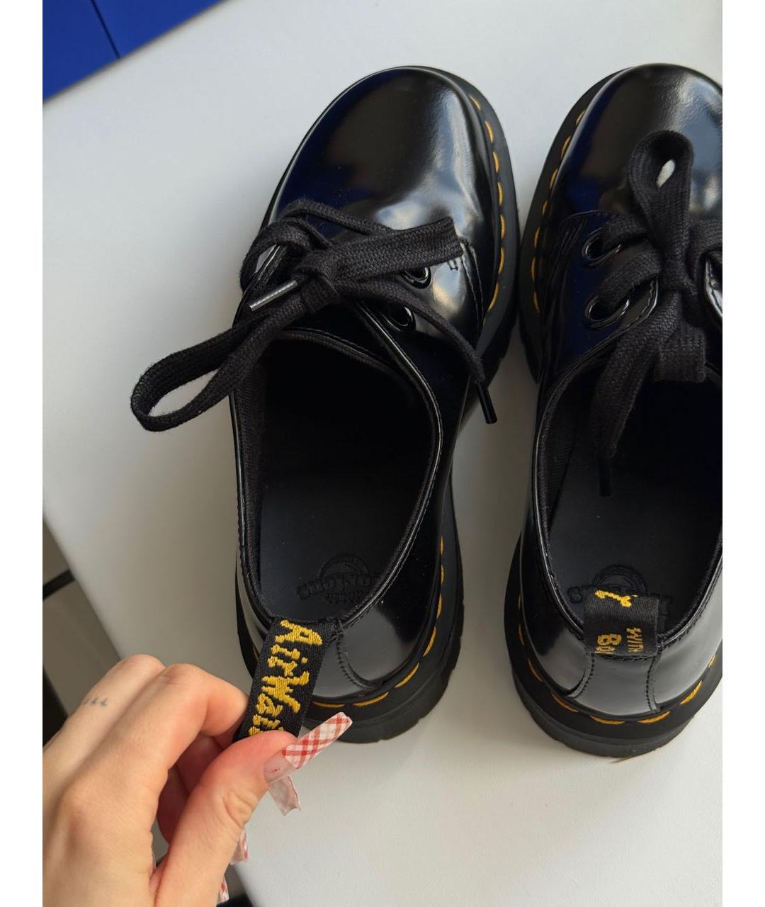 DR. MARTENS Черные кожаные ботинки, фото 8