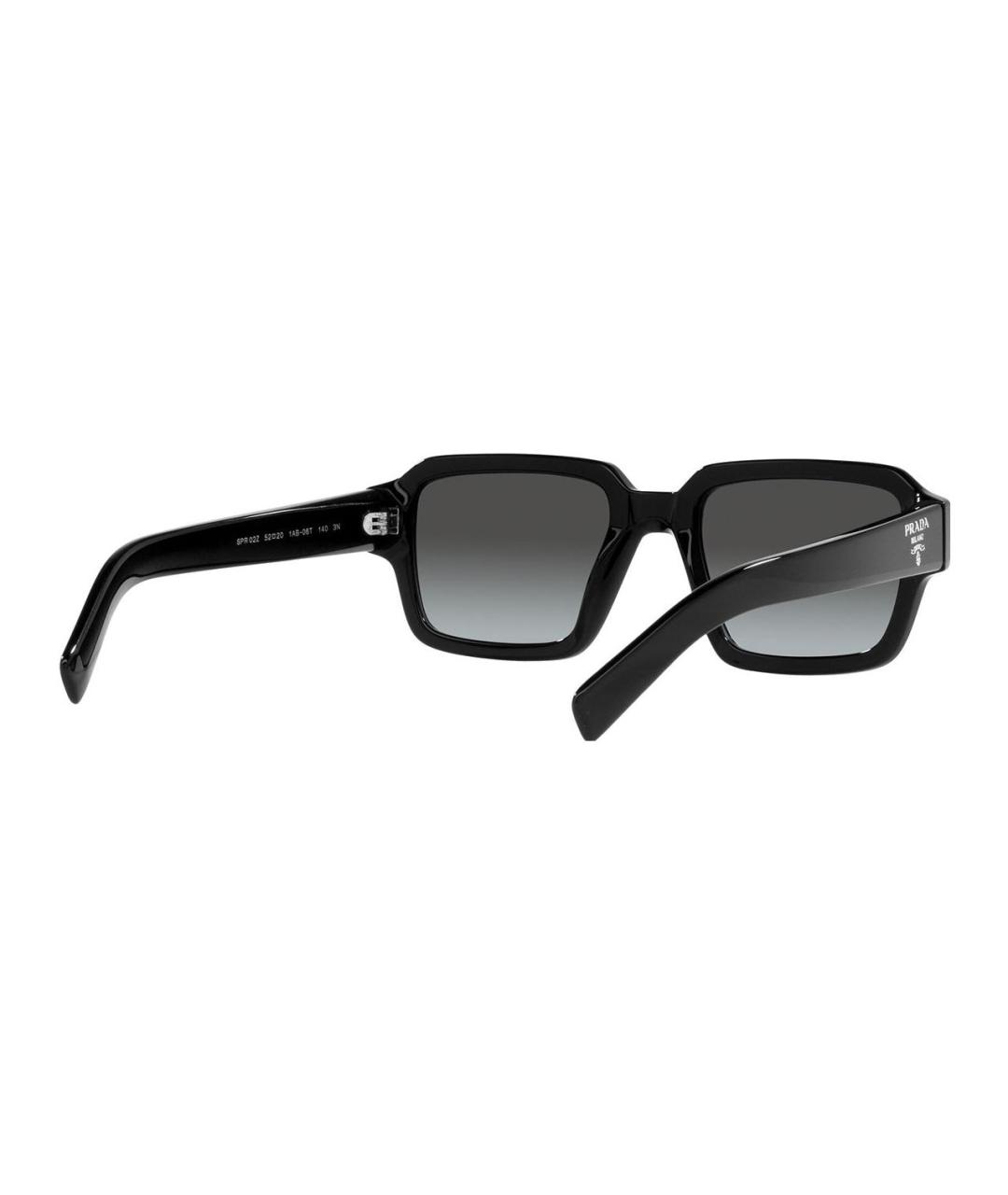 PRADA Черные пластиковые солнцезащитные очки, фото 4