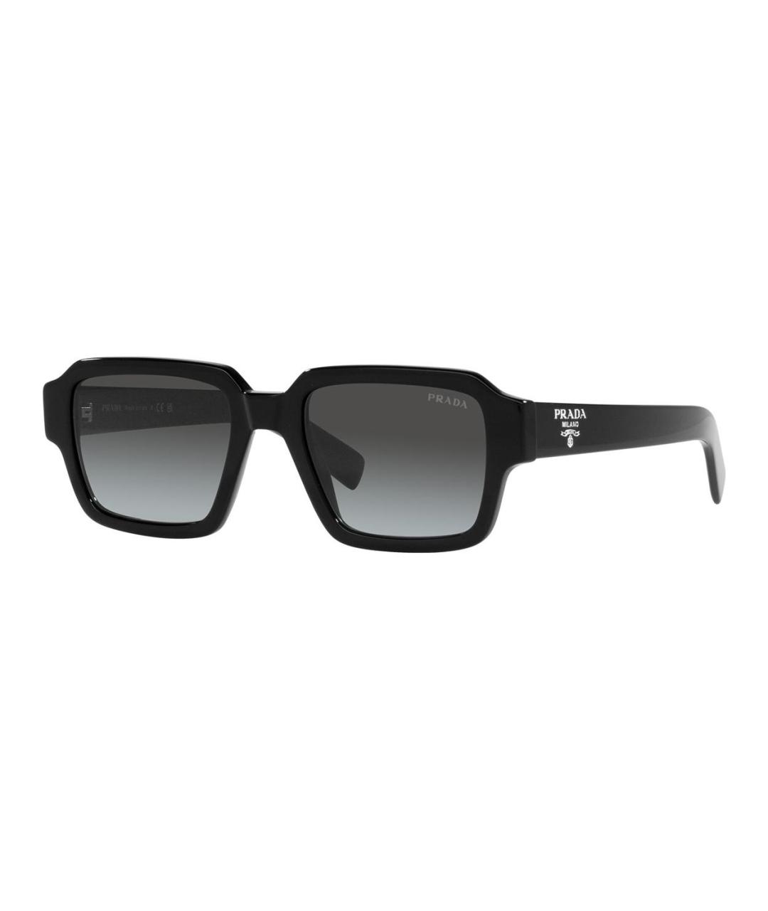 PRADA Черные пластиковые солнцезащитные очки, фото 1