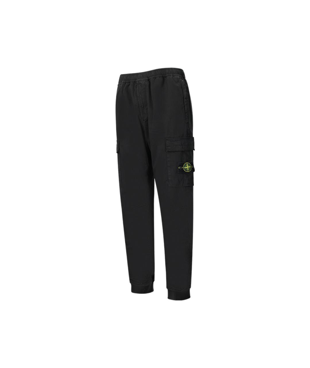 STONE ISLAND Черные повседневные брюки, фото 3