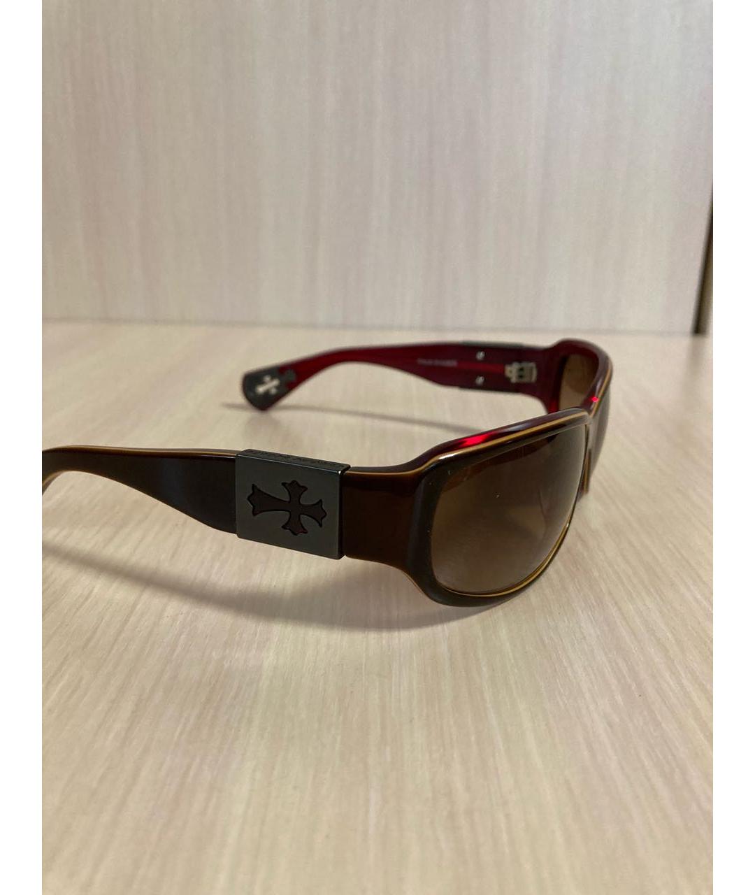CHROME HEARTS Бордовые солнцезащитные очки, фото 2