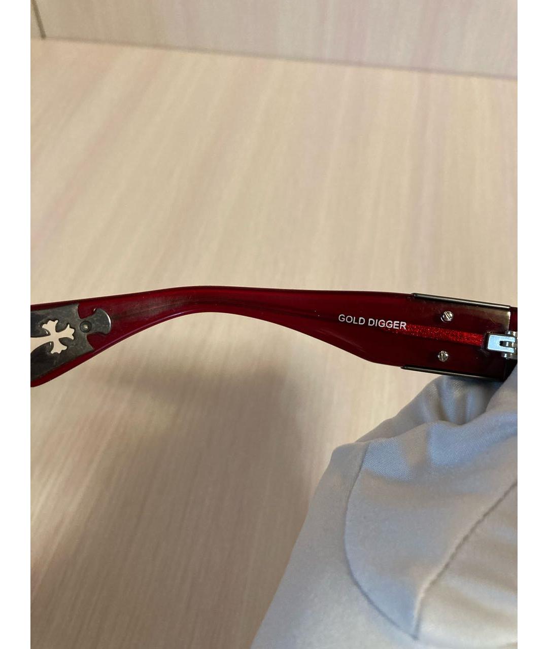 CHROME HEARTS Бордовые солнцезащитные очки, фото 6