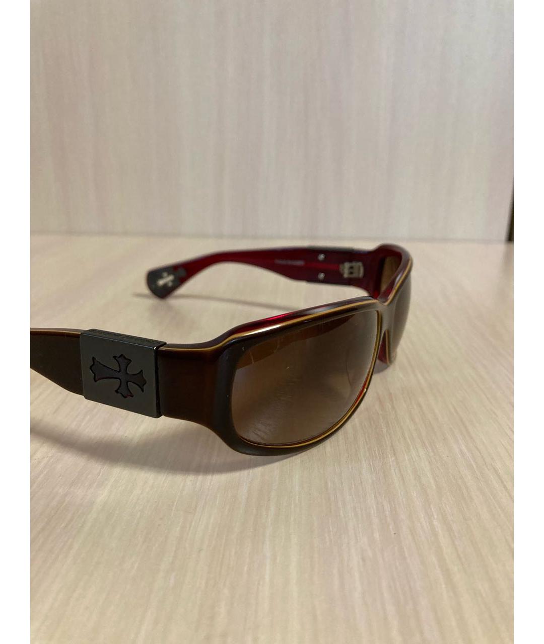 CHROME HEARTS Бордовые солнцезащитные очки, фото 3