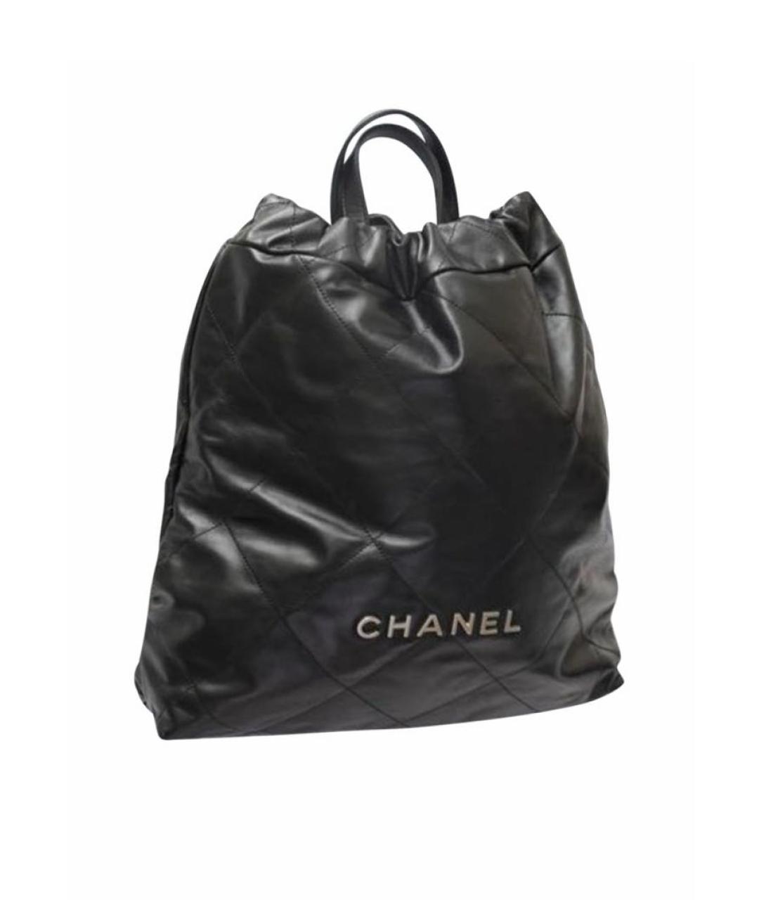 CHANEL Черный кожаный рюкзак, фото 1