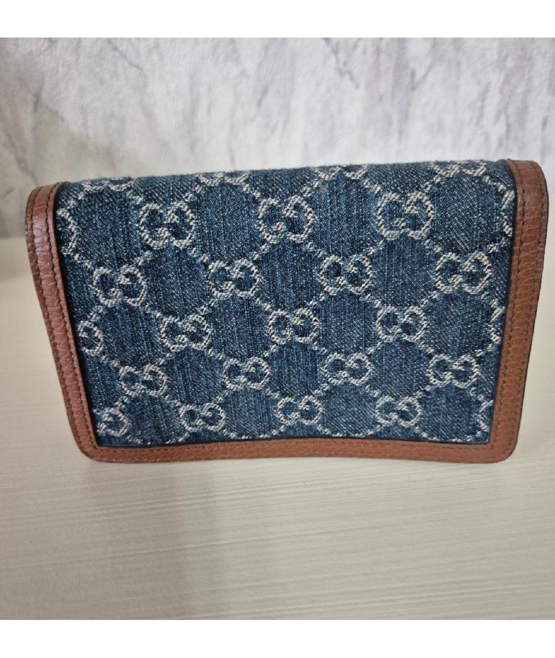 GUCCI Темно-синяя сумка через плечо, фото 3
