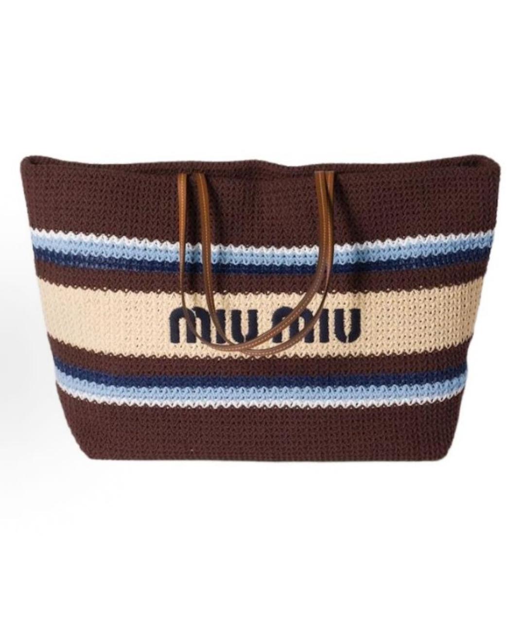 MIU MIU Коричневая сумка тоут, фото 1