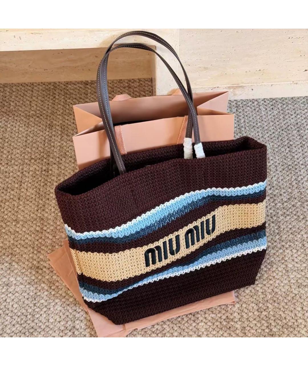 MIU MIU Коричневая сумка тоут, фото 6
