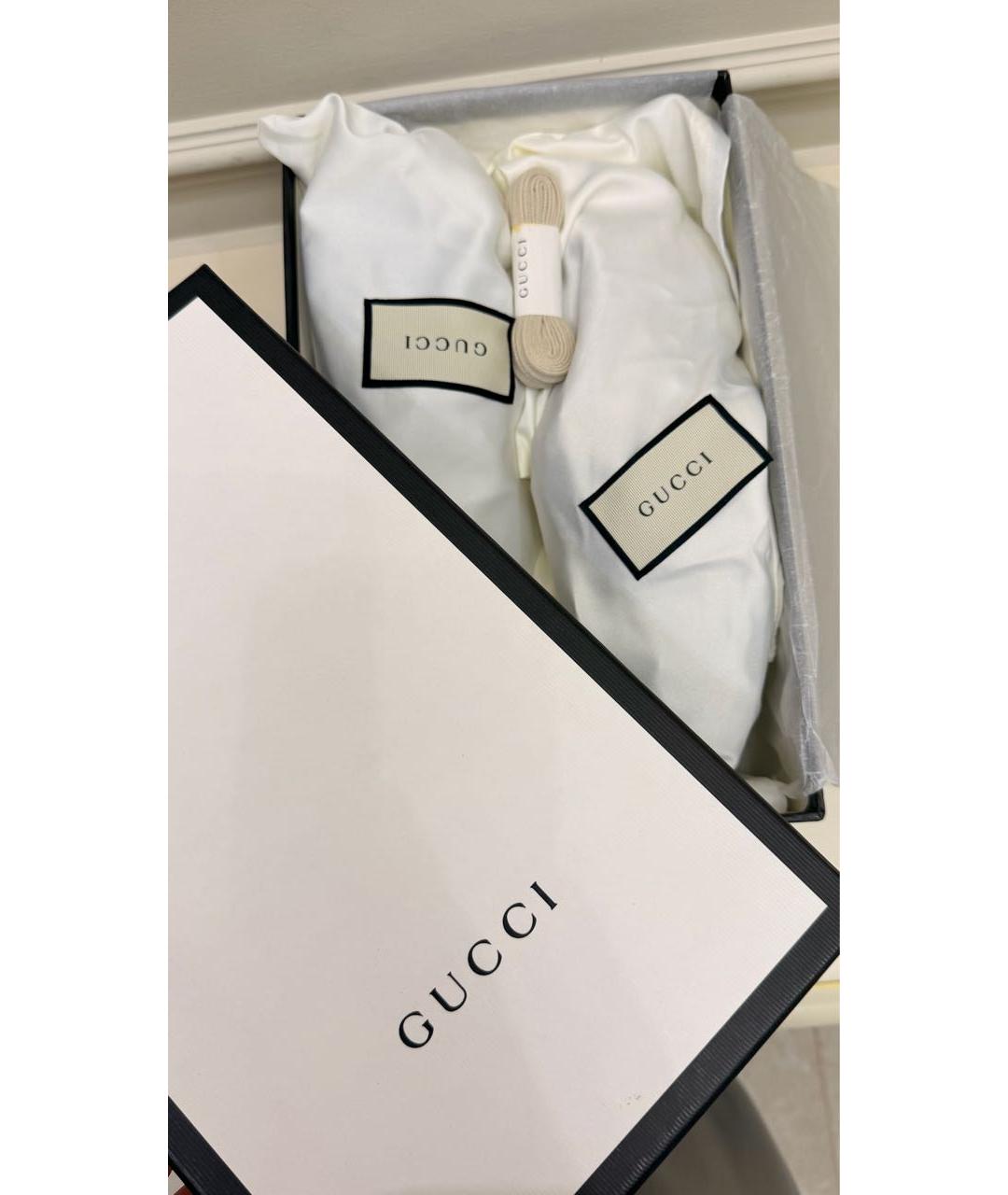 GUCCI Бежевые кеды, фото 5