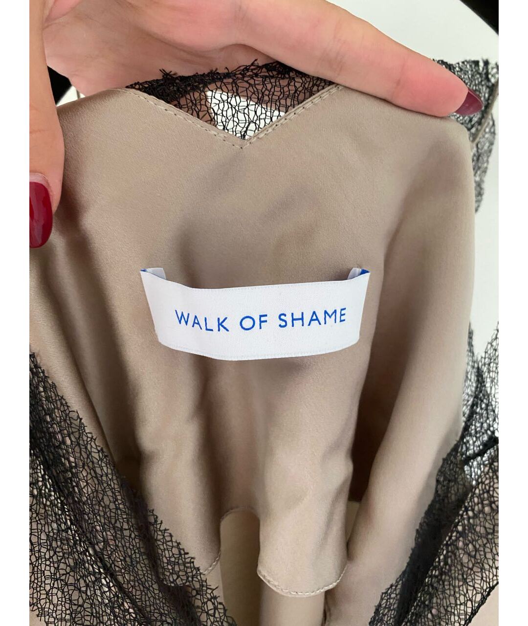 WALK OF SHAME Коричневая шелковая блузы, фото 3