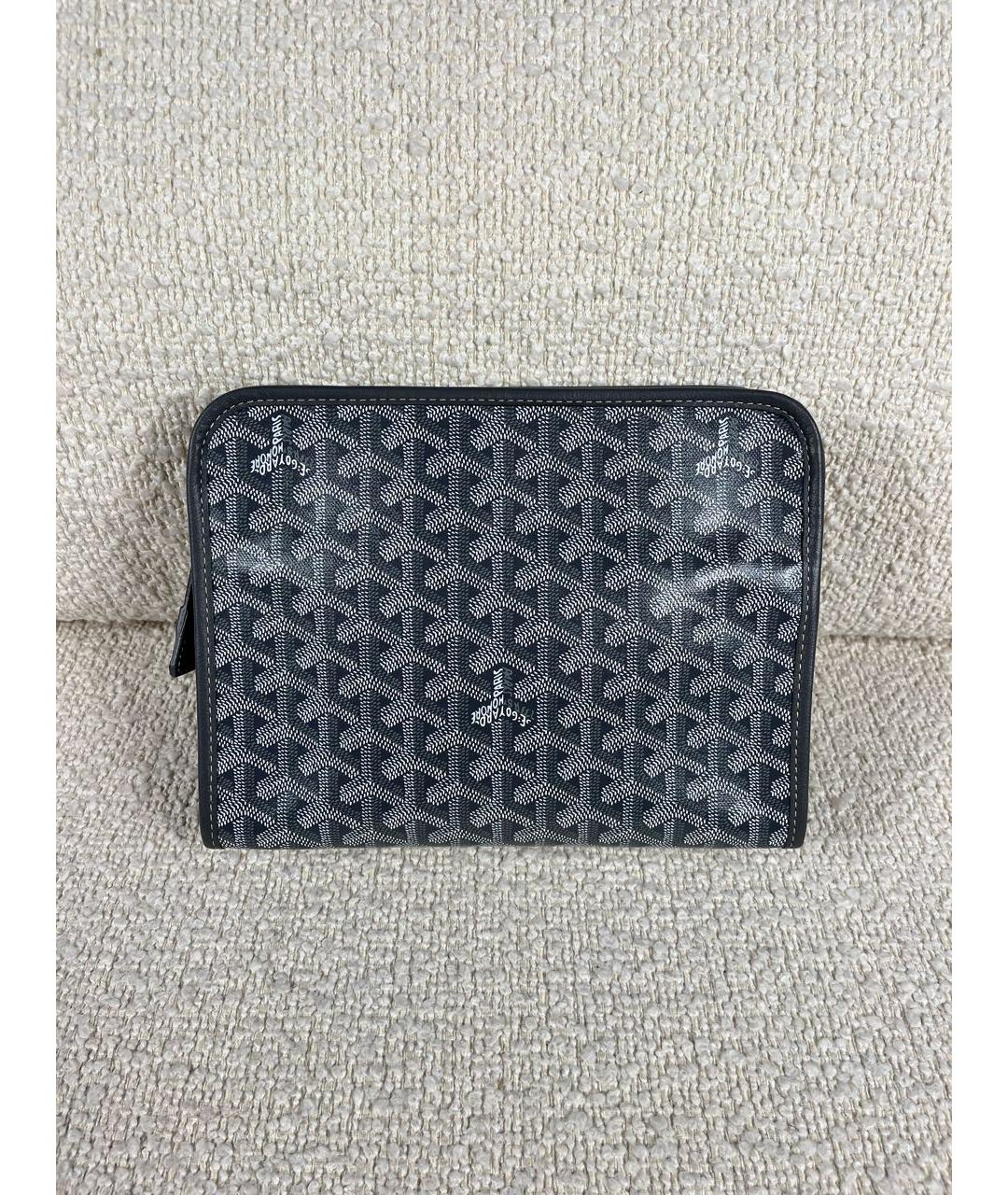 GOYARD Антрацитовая папка для документов из канвы, фото 3