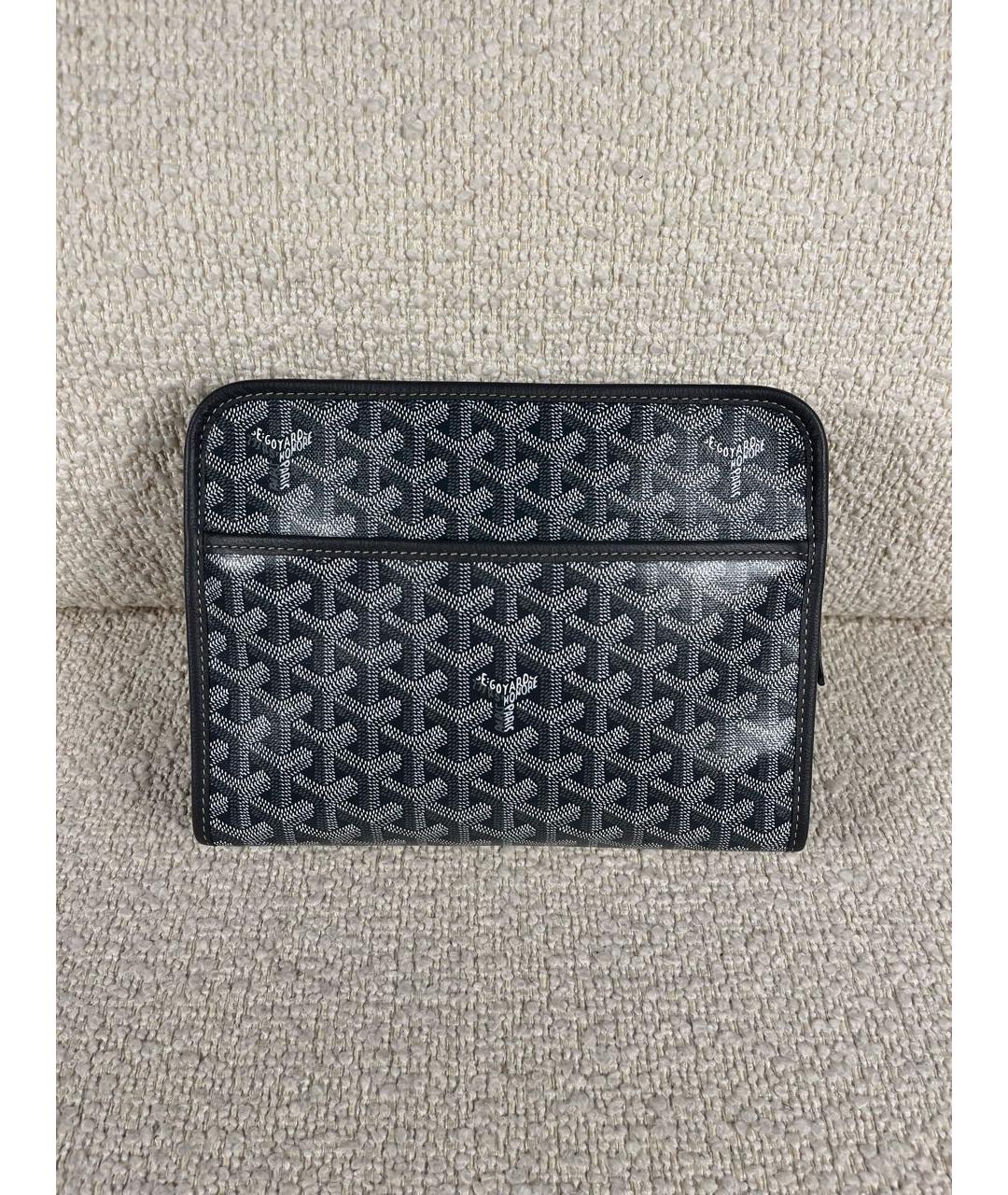 GOYARD Антрацитовая папка для документов из канвы, фото 9