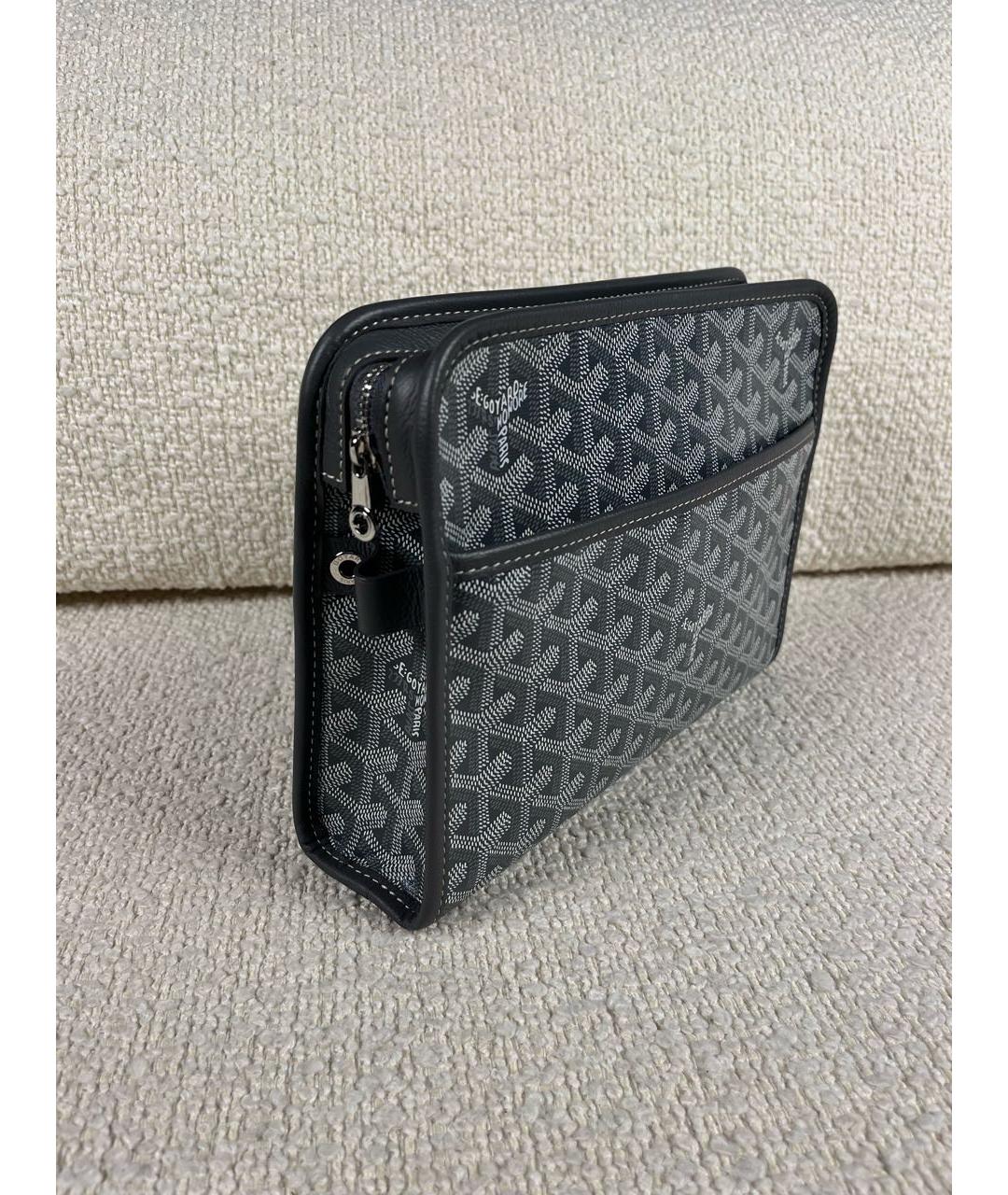 GOYARD Антрацитовая папка для документов из канвы, фото 7