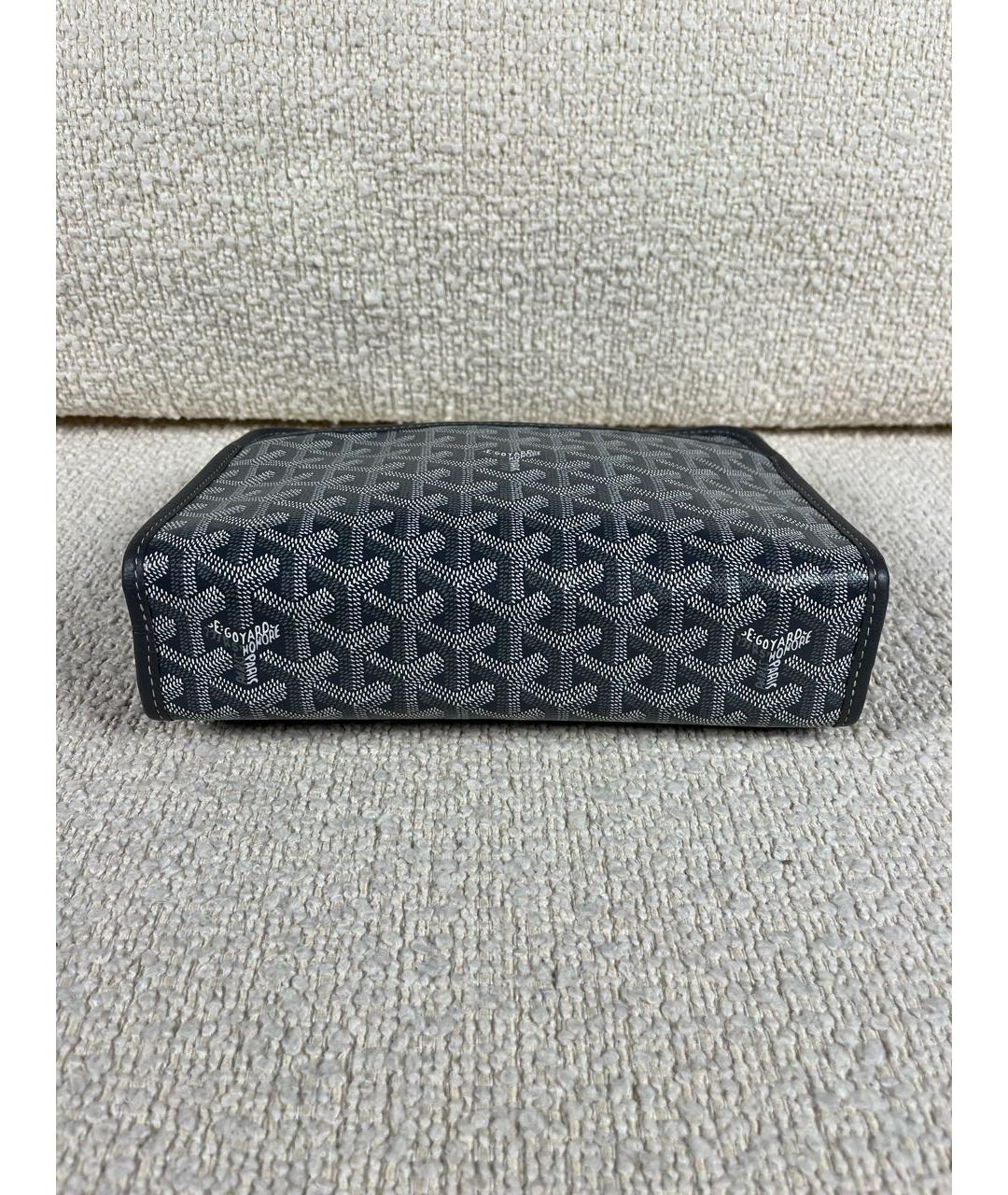 GOYARD Антрацитовая папка для документов из канвы, фото 5