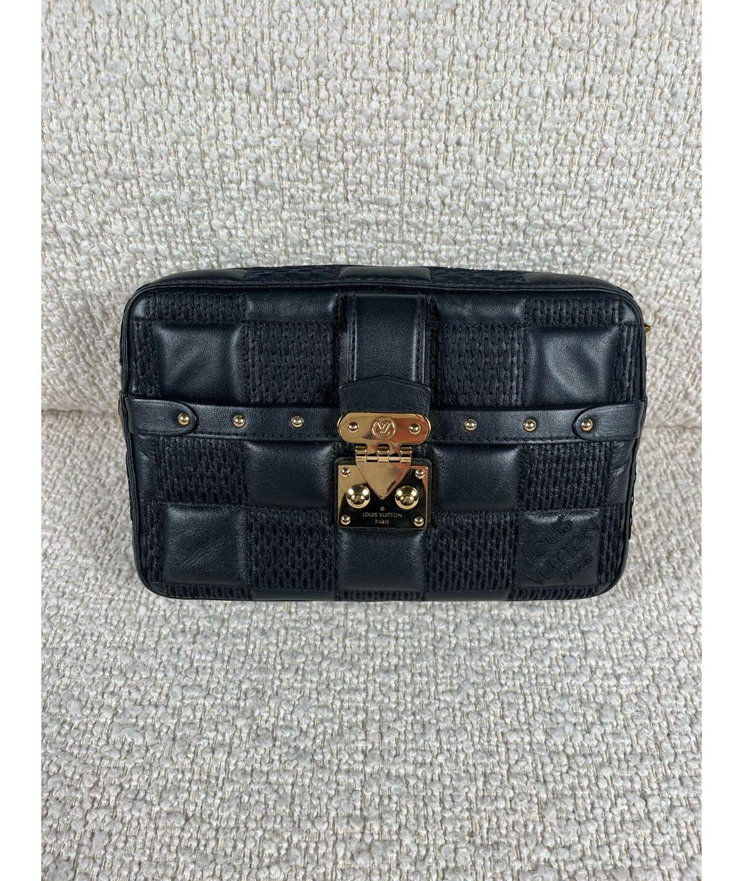 LOUIS VUITTON Черная кожаная поясная сумка, фото 9
