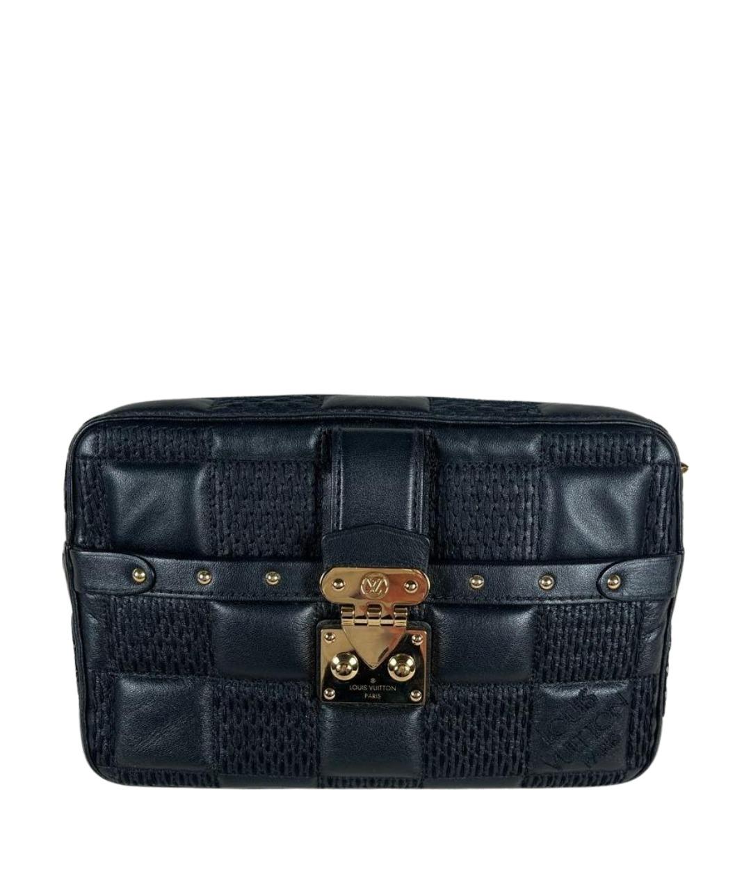 LOUIS VUITTON Черная кожаная поясная сумка, фото 1