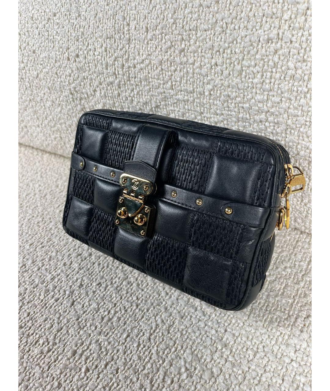 LOUIS VUITTON Черная кожаная поясная сумка, фото 6