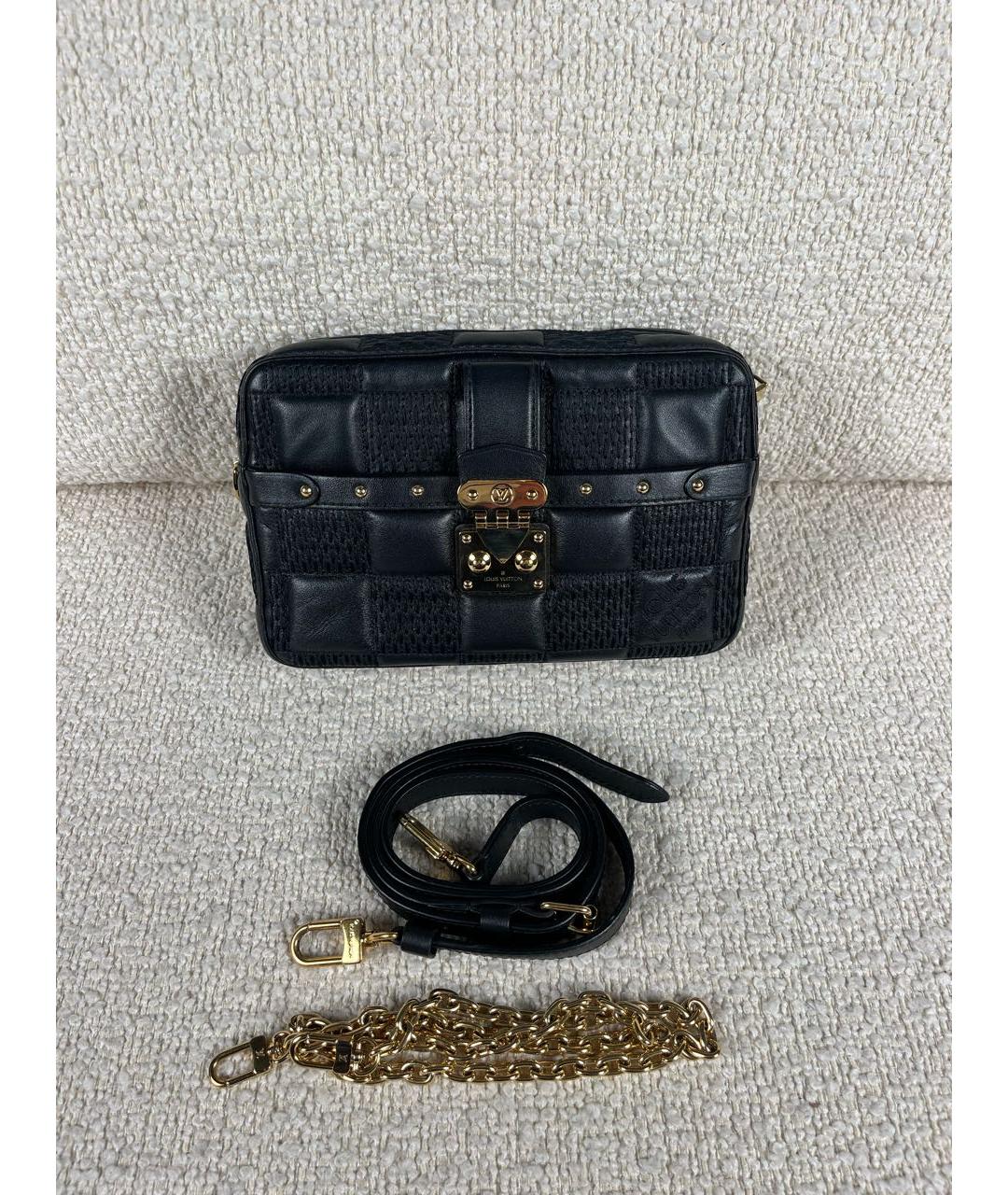 LOUIS VUITTON Черная кожаная поясная сумка, фото 5