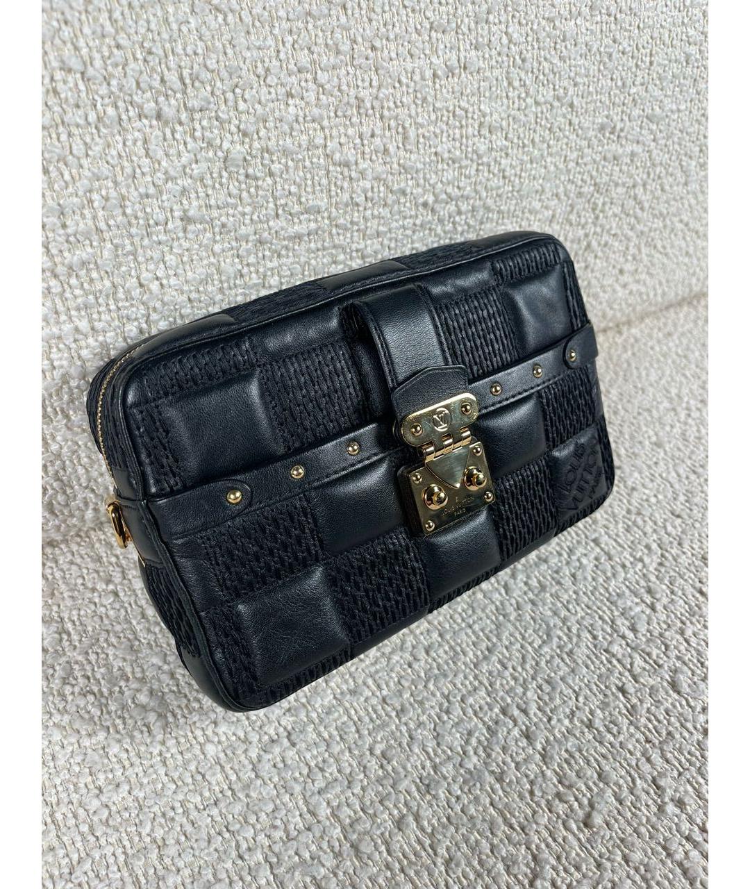 LOUIS VUITTON Черная кожаная поясная сумка, фото 2