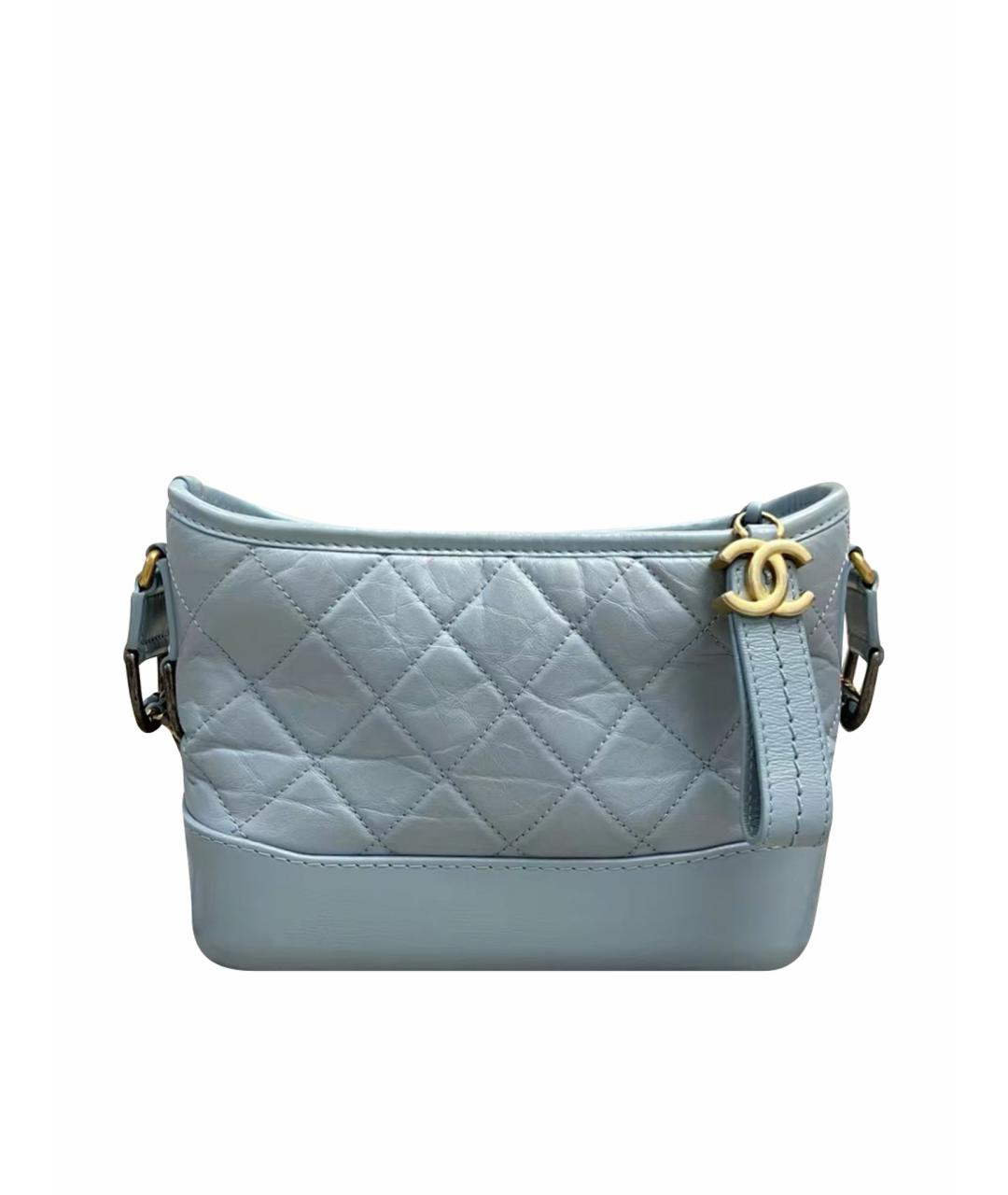 CHANEL Голубая кожаная сумка через плечо, фото 1