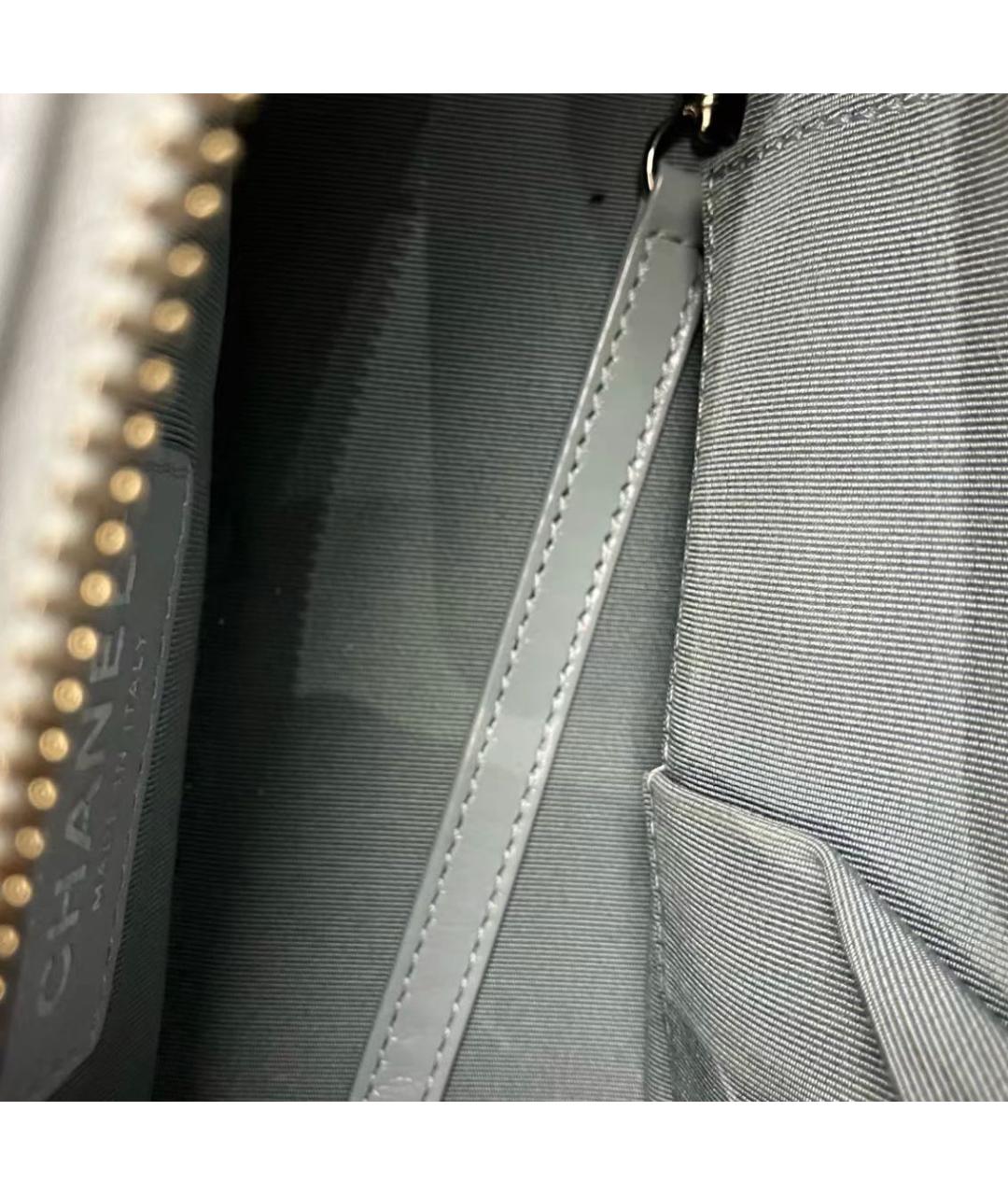 CHANEL Голубая кожаная сумка через плечо, фото 6