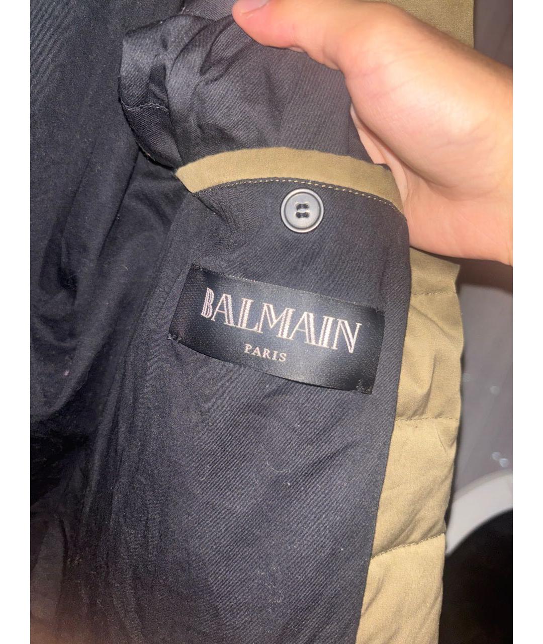 BALMAIN Хаки хлопковая куртка, фото 3