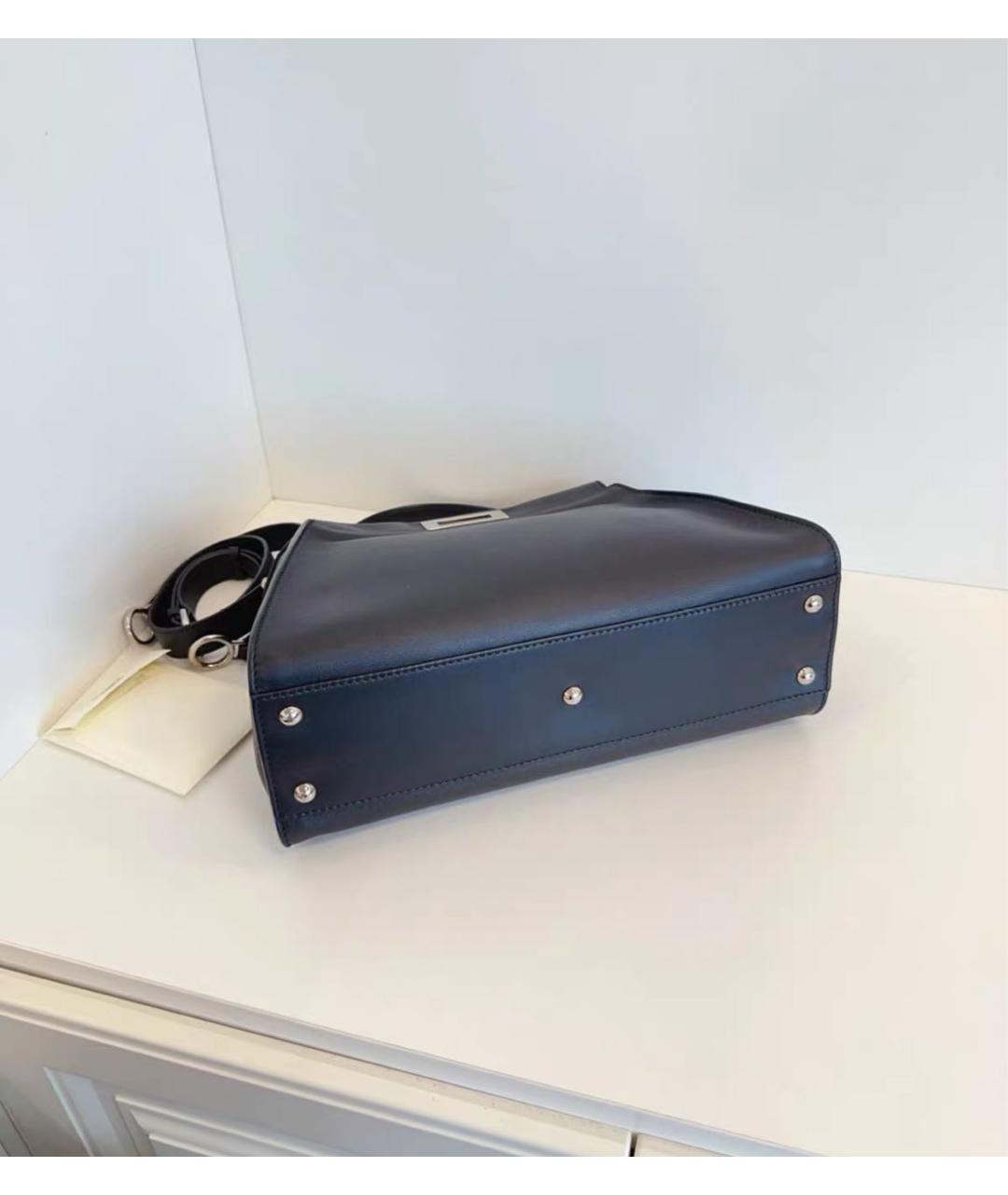 FENDI Черная кожаная сумка через плечо, фото 4