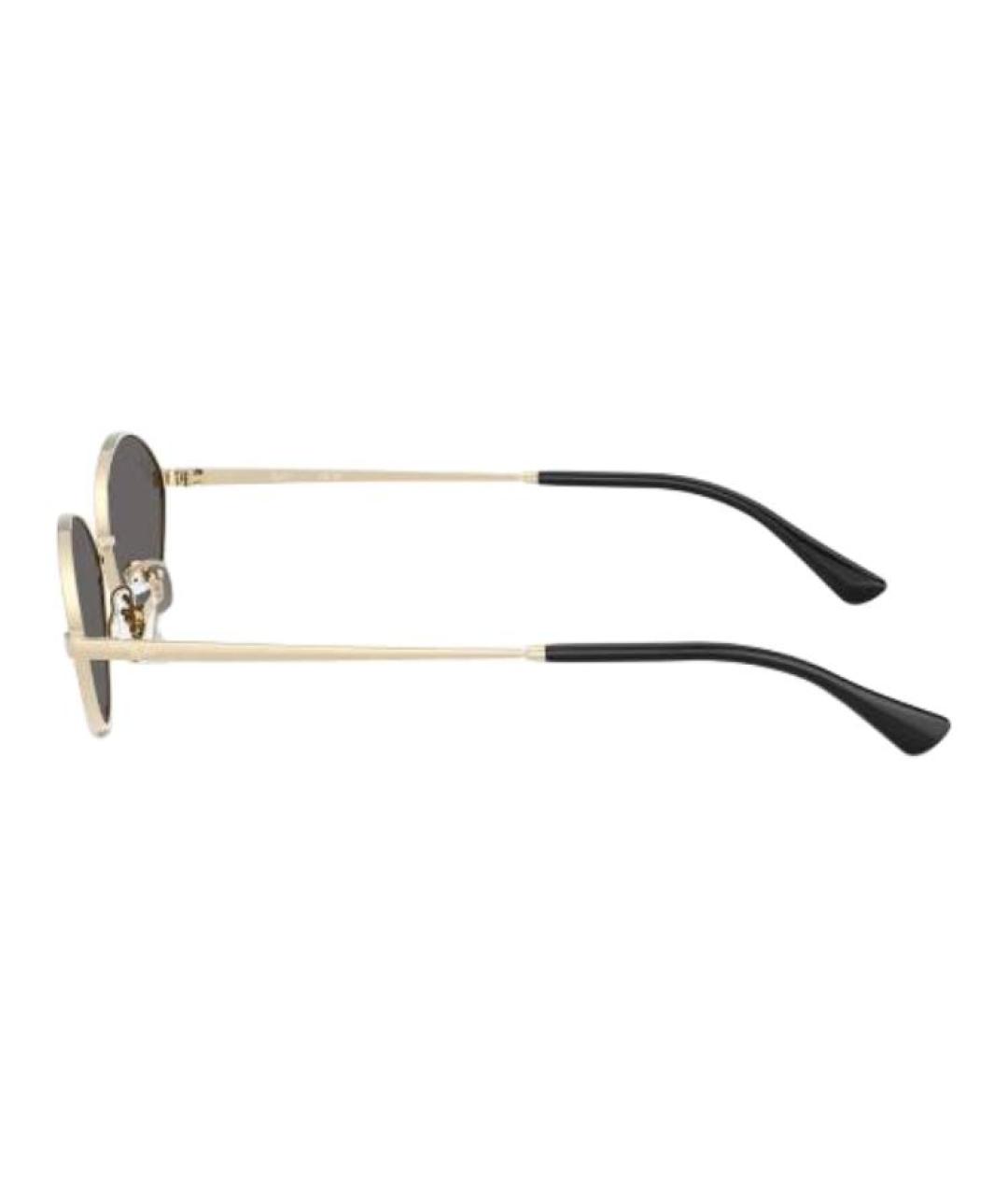 RAY BAN Золотые металлические солнцезащитные очки, фото 3