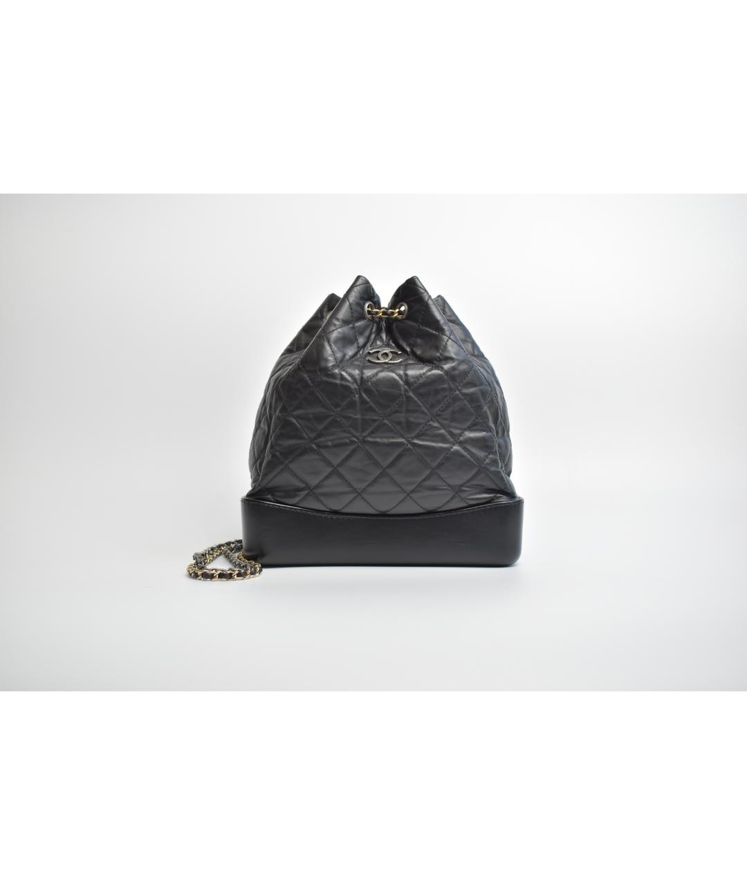 CHANEL Черный кожаный рюкзак, фото 10